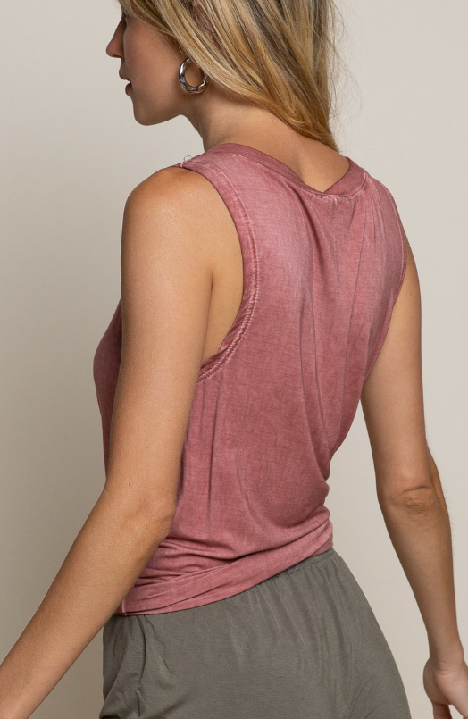 Pol Sleeveless Henley Top