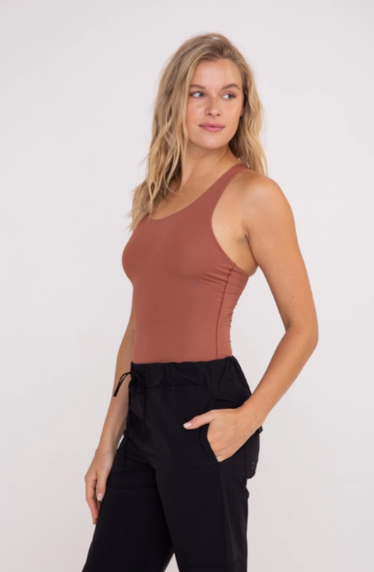 Double Layered Seamless Racerback Bodysuit