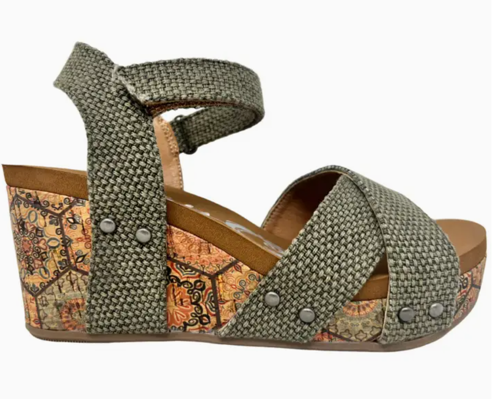 Shirley Statement Cork Wedges by Very G