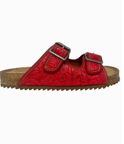 Berry Tooled Slip On Sandals by Very G