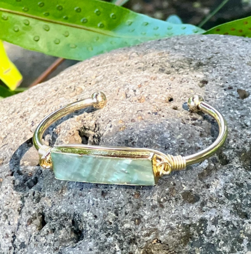 Handmade Gemstone Cuff Bracelets from Hawaii