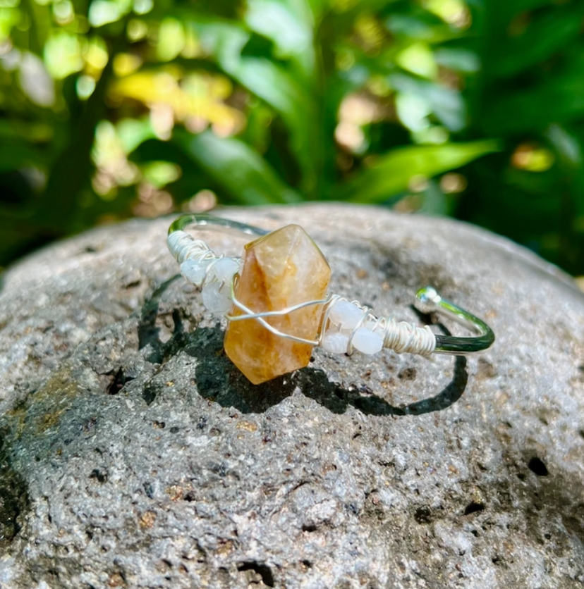 Handmade Gemstone Cuff Bracelets from Hawaii