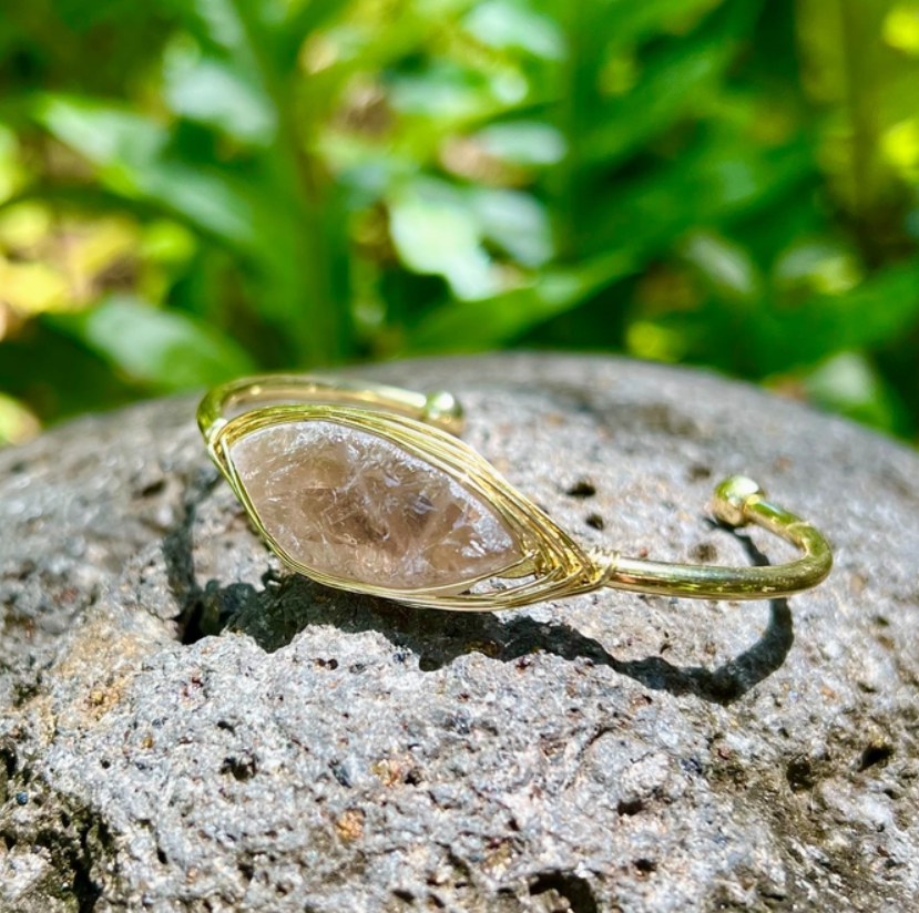 Handmade Gemstone Cuff Bracelets from Hawaii