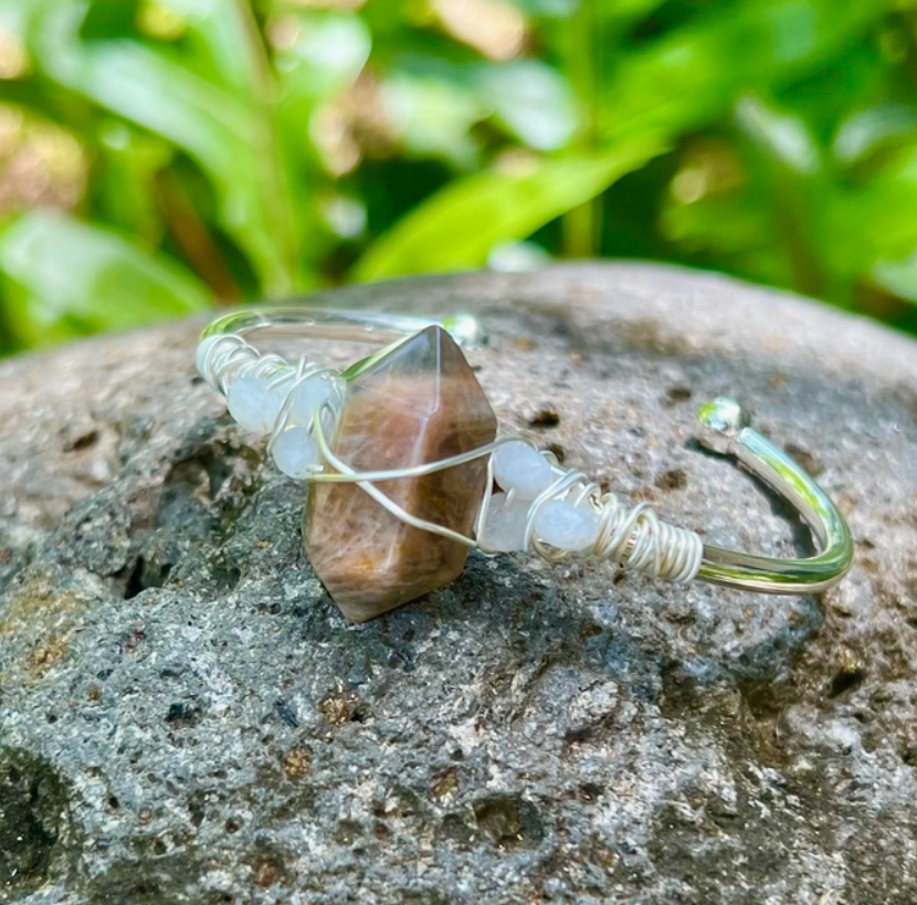 Handmade Gemstone Cuff Bracelets from Hawaii