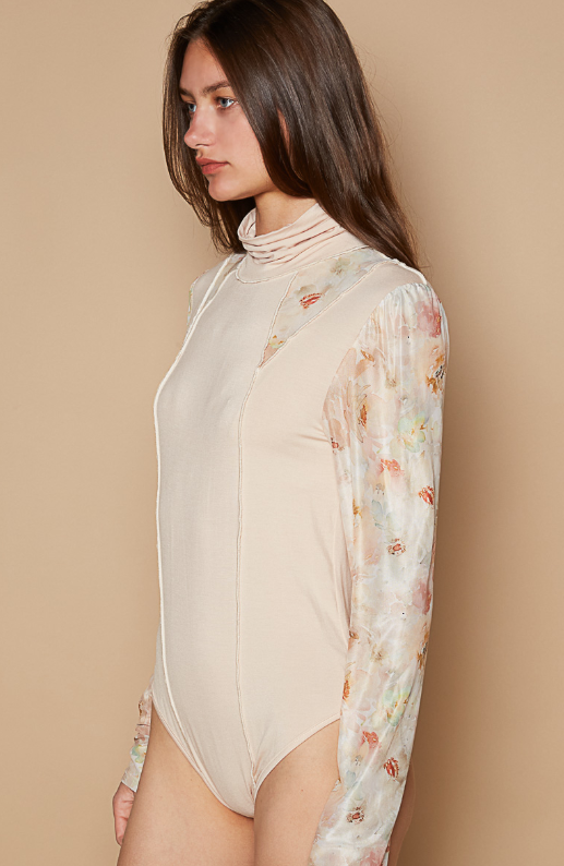 Pol Floral Sleeve Bodysuit