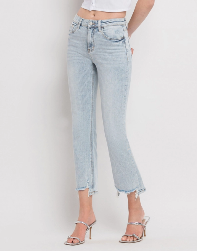 Lovervet by Vervet Light Wash Crop Kick Flare Jeans