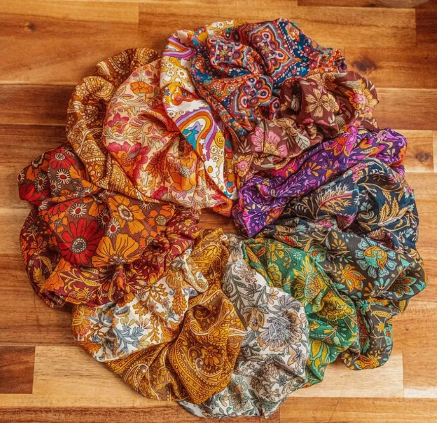 Recycled Silk Hair Scrunchies