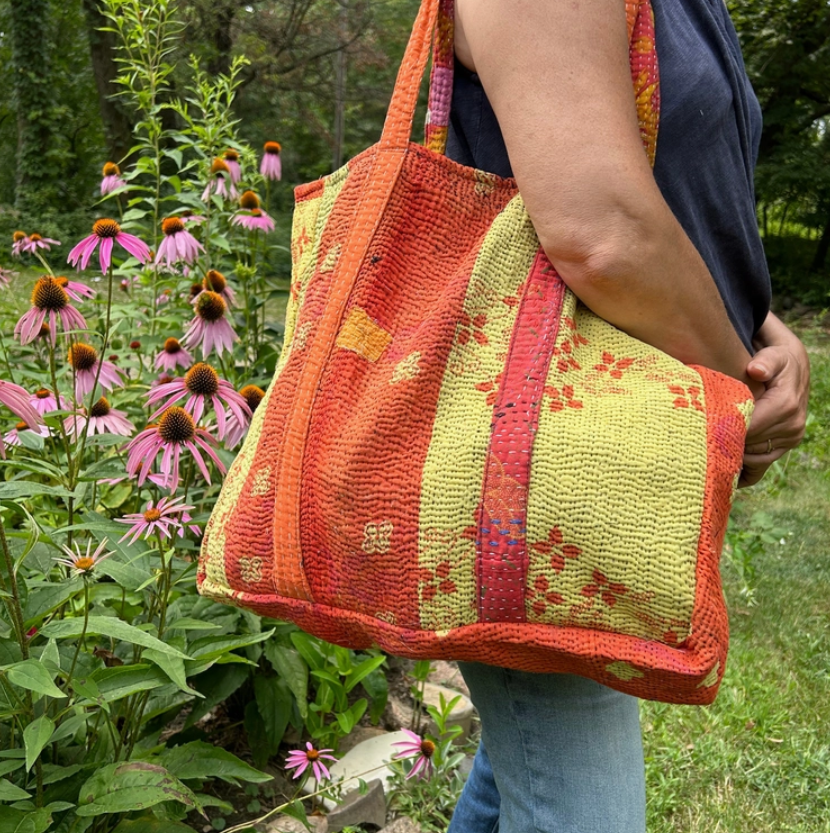 Kantha Overnighter Tote Bag