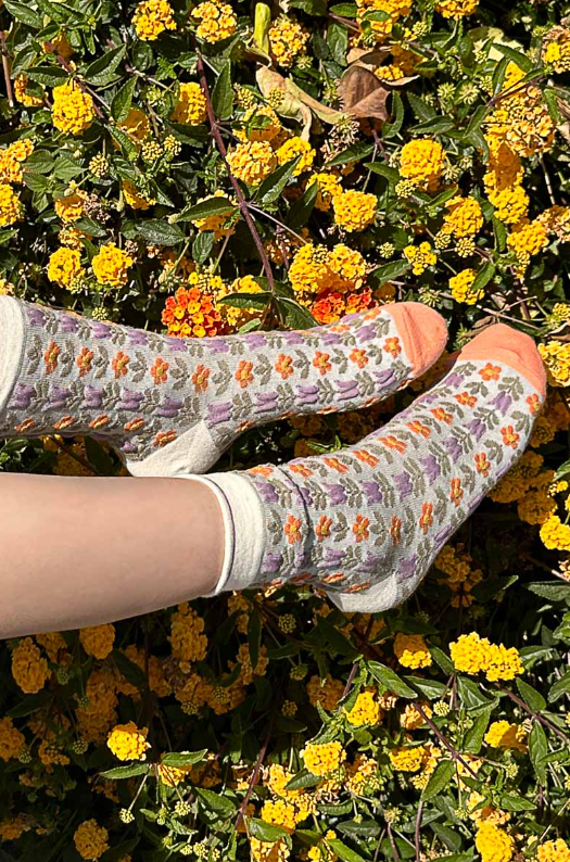 Vintage Style Floral Socks