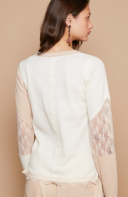 Femme Fatale Lace Contrast Top