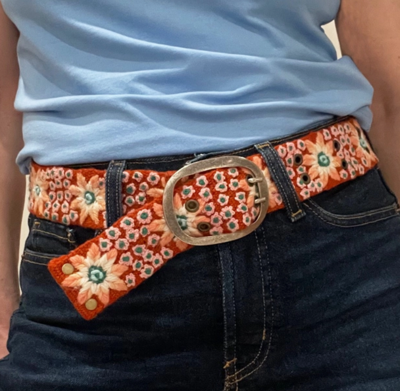 Wool Floral Embroidered Belts