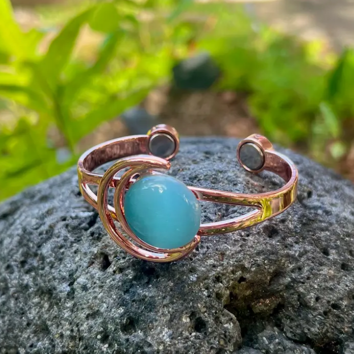 Handmade Gemstone Cuff Bracelets from Hawaii