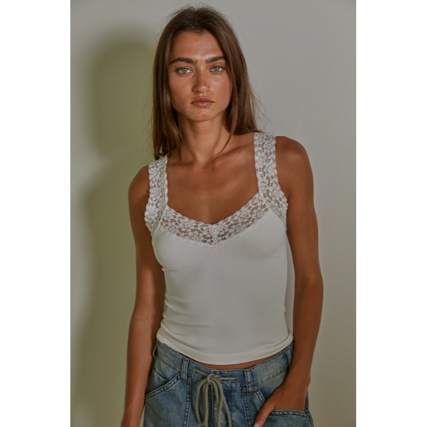 Fallen For Lace Tank Top