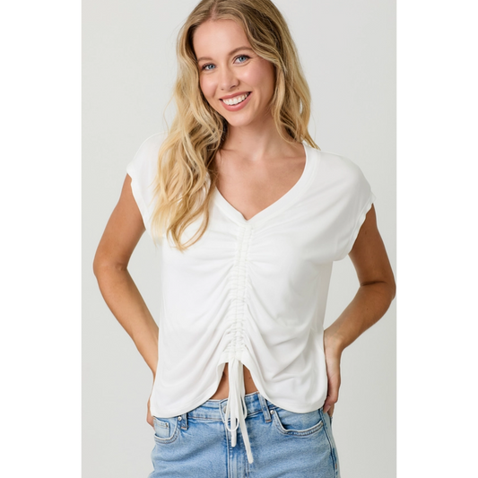 Front Ruche Modal Tops