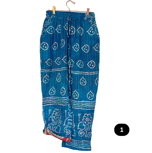Cuffed Ankle Kantha Pants