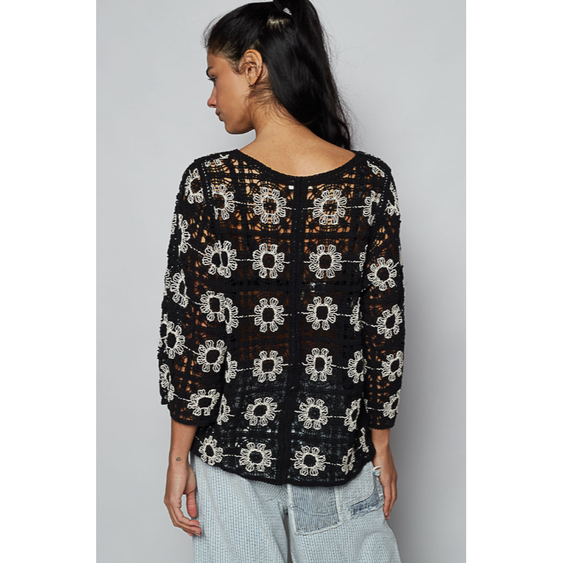 Moon in Her Eyes Crochet Cardigan