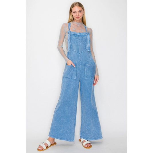 True Blue Mineral Washed Jumpsuit