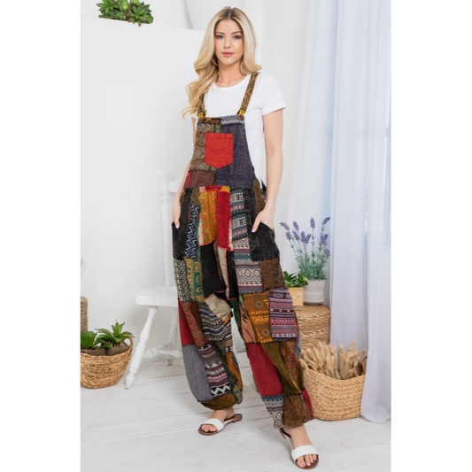 Patchwork Harem Jumpsuit