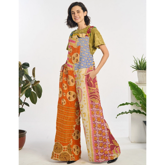 Patchwork Kantha Overalls