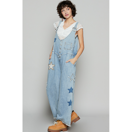 Space Age Love Denim Overalls