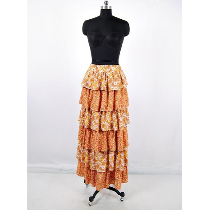 Golden Hour Ruffle Maxi Skirt