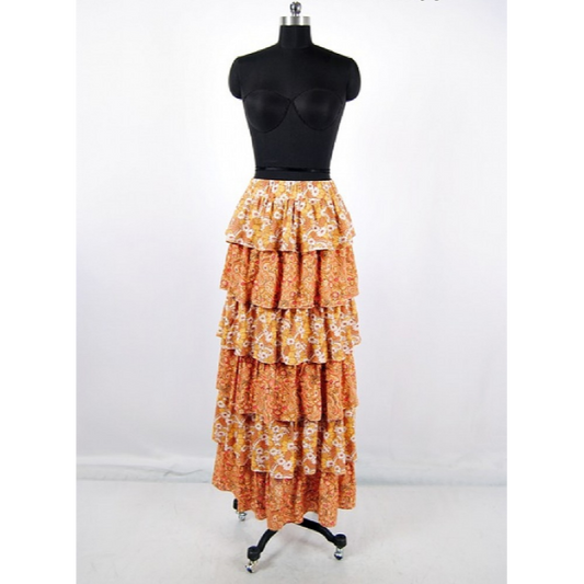 Golden Hour Ruffle Maxi Skirt
