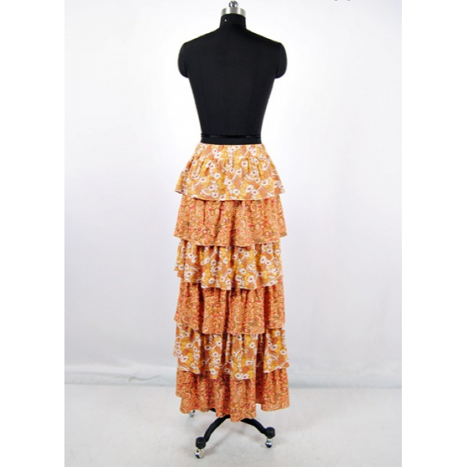 Golden Hour Ruffle Maxi Skirt