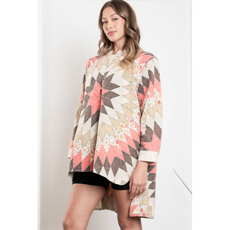 All the Vibes Quilted Hi-Lo Top