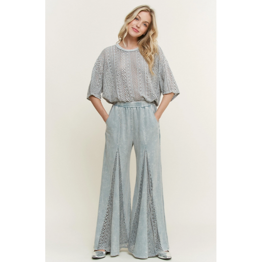 Breeze On By Lace Wide Leg Pants