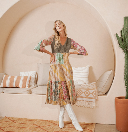 Wild Heart Patchwork Dress