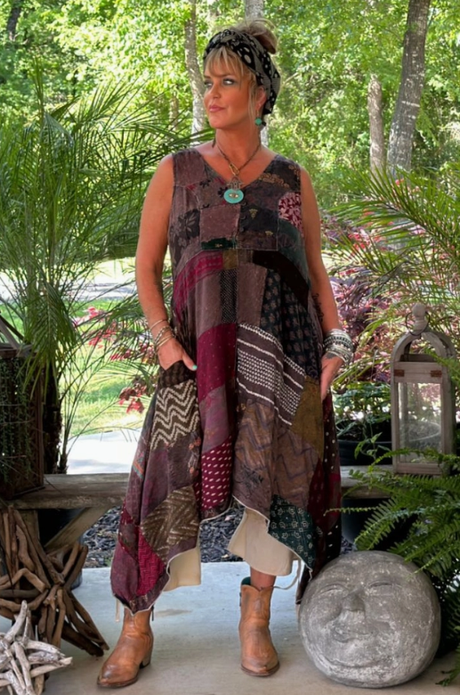 Through the Grapevine Patchwork Dress