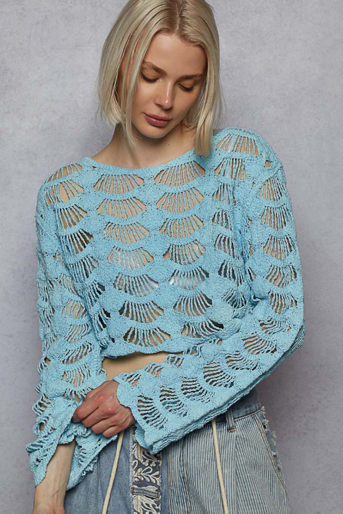 Shell Crochet Top *Doorbuster*Final Sale*