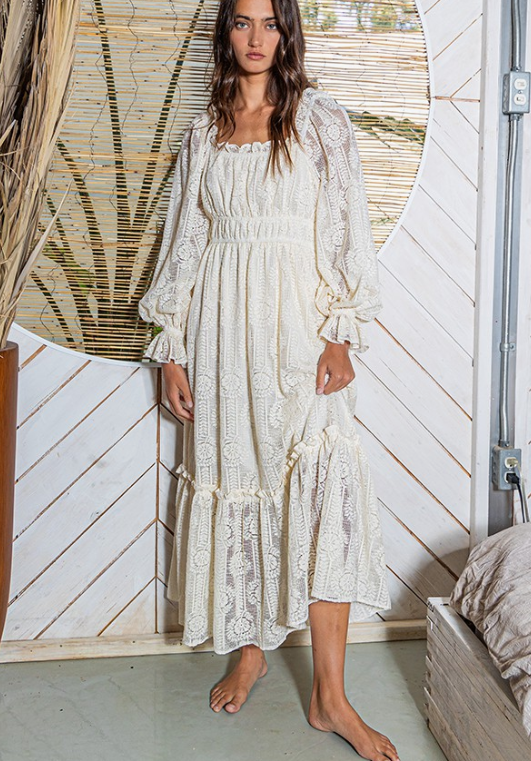 Rolling Fields Lace Maxi Dress