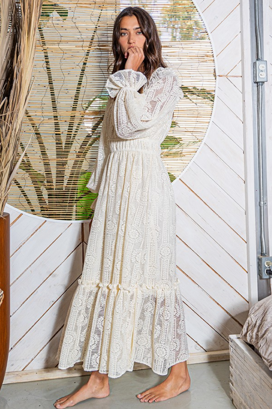 Rolling Fields Lace Maxi Dress