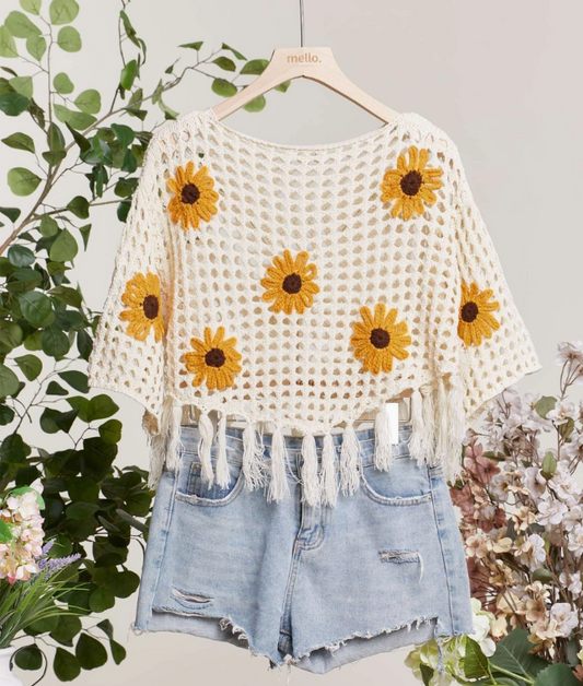 Sunflower Fields Crochet Top