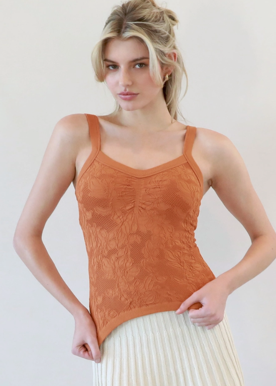 Lace Spaghetti Strap Tank