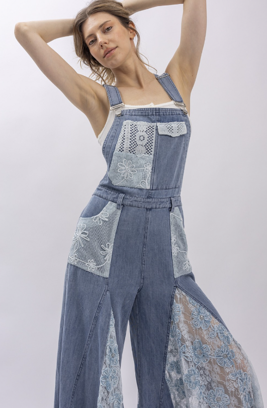 You've Got Mail Lace Overalls