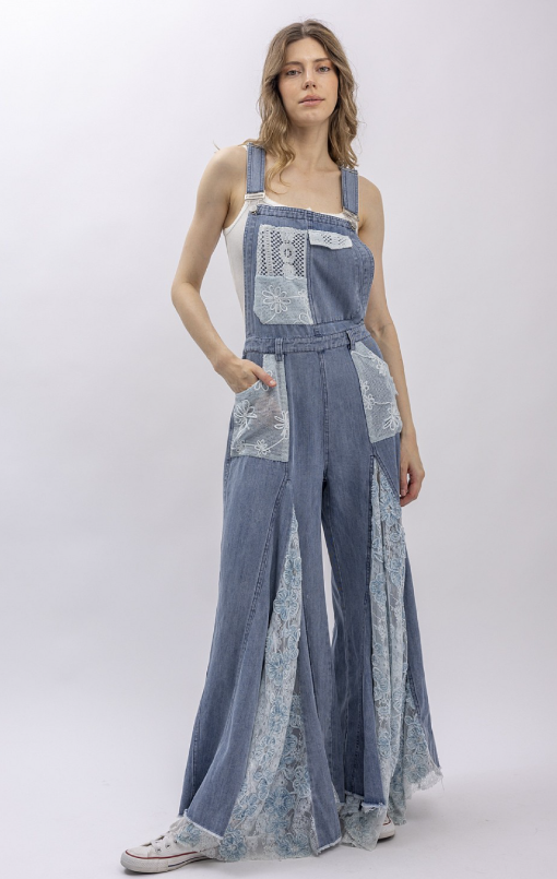 You've Got Mail Lace Overalls