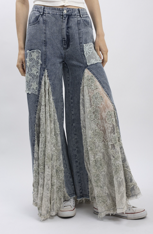 Twist Of Fate Lace Jeans