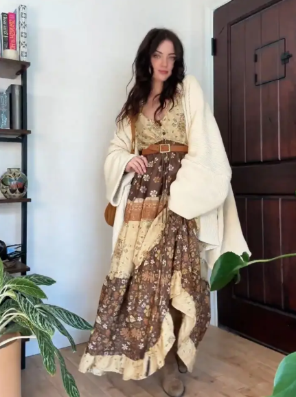 Fall Vibes Tiered Maxi Dress