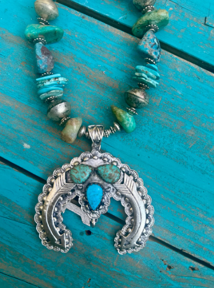 Follow Your Arrow Turquoise Necklace