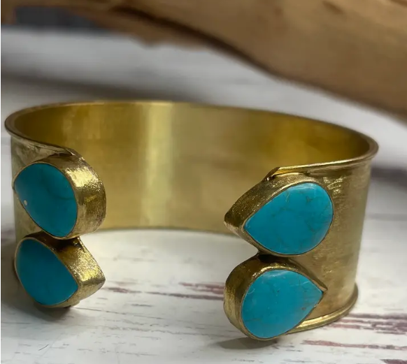 Egyptian Style Turquoise Cuff Bracelet