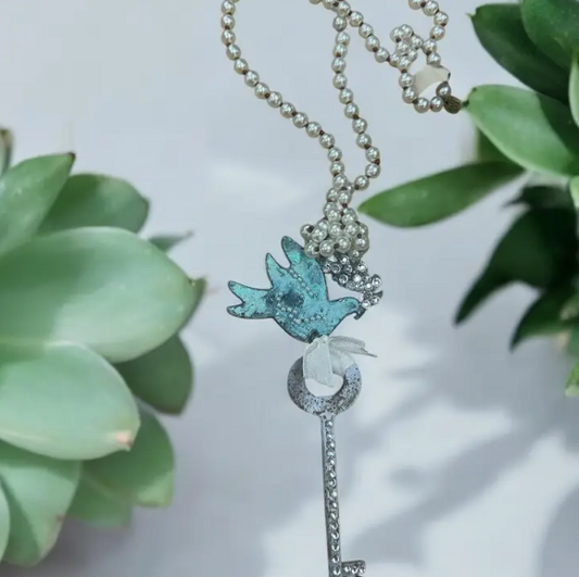 Pearls and Birds Necklace