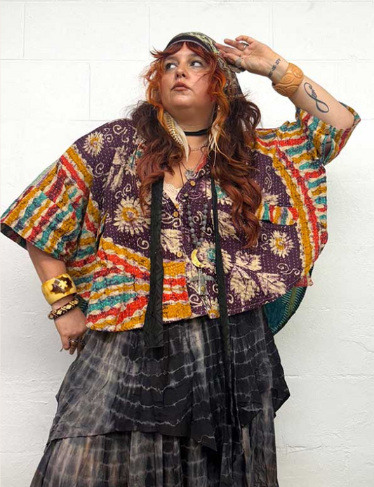Free To Be Crop Kantha Top