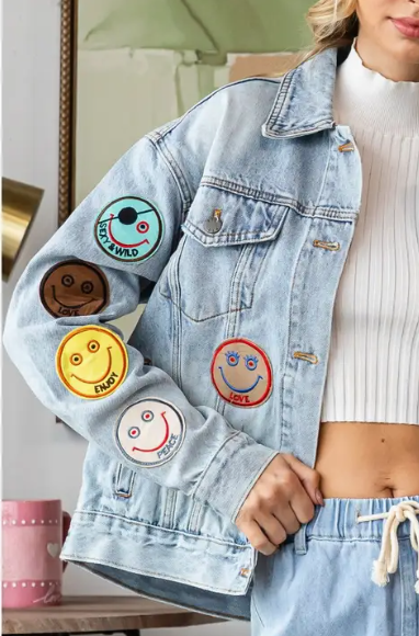 Positive Vibes Denim Jacket