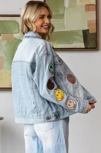 Positive Vibes Denim Jacket