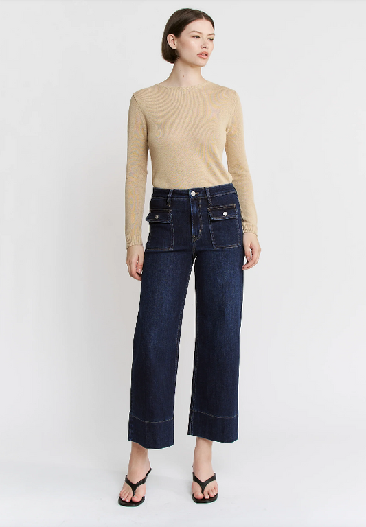 Mica Dark Wash Crop Jeans
