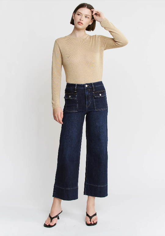 Mica Dark Wash Crop Jeans