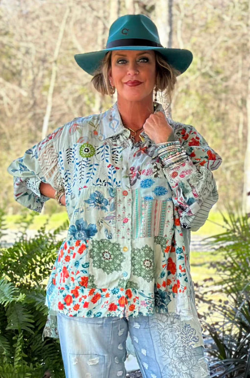 Patchwork Sunrise Top