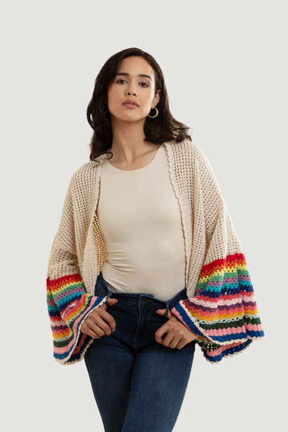 Rainbow Knit Cardigan